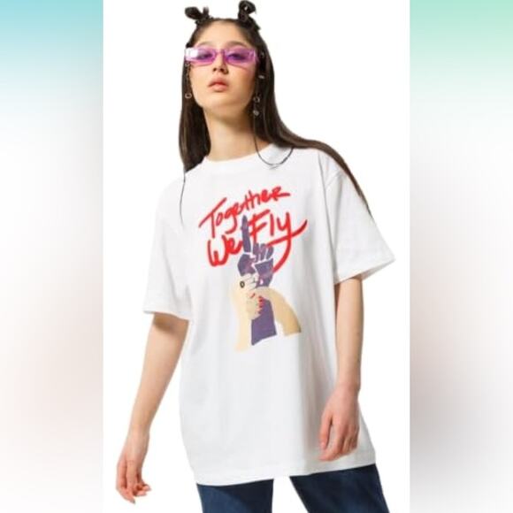 Nike Fly Collective Optimism Women's Together We Fly T-Shirt Oversized Size M - Picture 1 of 3